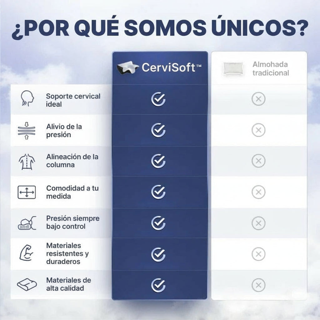 CerviSoft™ - Almohada Cervical